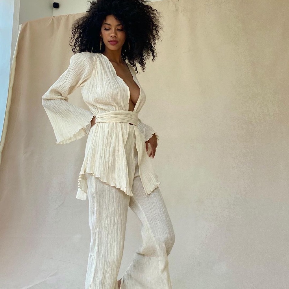 SAVANNAH MORROW THE LABEL XS/S INDIA KIMONO CREAM